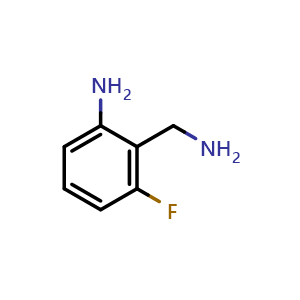 Chemical structure of 2-(aminomethyl)-3-fluoroaniline , CAS 175277-93-7, AChemBlock S86582