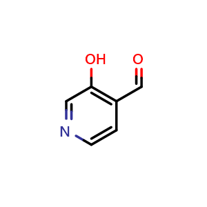 Chemical structure of 3-Hydroxypyridine-4-carboxaldehyde , CAS 1849-54-3, AChemBlock S86585