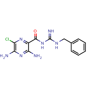 Chemical structure of benzamil , CAS 2898-76-2, AChemBlock S86601