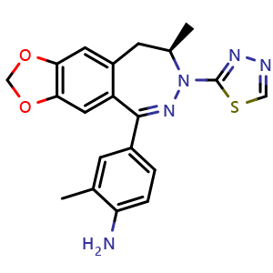 (R)-2-Methyl-4-(8-methyl-7-(1,3,4-thiadiazol-2-yl)-8,9-dihydro-7H-[1,3]dioxolo[4',5':4,5]benzo[1,2-d][1,2]diazepin-5-yl)aniline