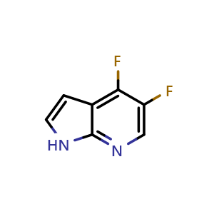 Chemical structure of 4,5-Difluoro-1H-pyrrolo[2,3-b]pyridine , CAS 1196507-66-0, AChemBlock S86614