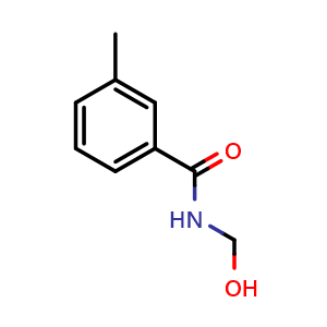 Chemical structure of 3-Methyl-N-(hydroxymethyl)benzamide , CAS 59630-86-3, AChemBlock S86696