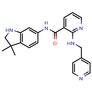 Chemical structure of Motesanib , CAS 453562-69-1, AChemBlock S86697