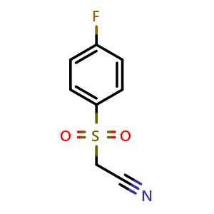 Chemical structure of (4-Fluorobenzenesulfonyl)acetonitrile , CAS 32083-66-2, AChemBlock S86722