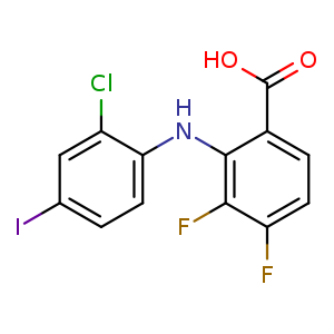 2-(2-Chloro-4-iodophenylamino)-3,4-difluorobenzoic Acid