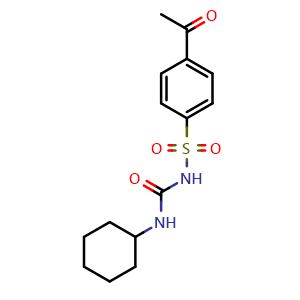 Chemical structure of Acetoexamide , CAS 968-81-0, AChemBlock S86732