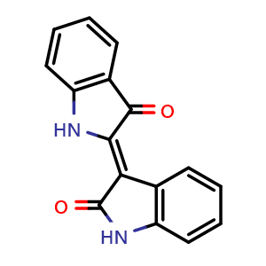 Chemical structure of Indirubin , CAS 479-41-4, AChemBlock S86762