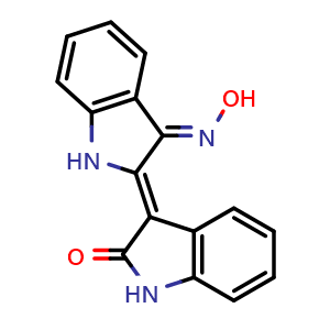 Chemical structure of Indirubin-3'-monoxime , CAS 160807-49-8, AChemBlock S86773
