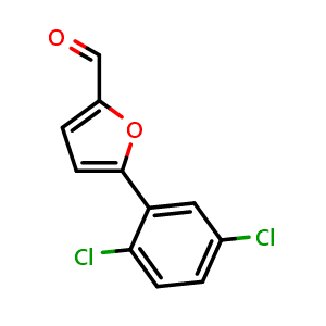 Chemical structure of 5-(2,5-Dichlorophenyl)furfural , CAS 99113-89-0, AChemBlock S86792