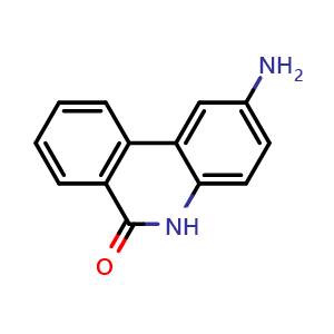 Chemical structure of 2-Aminophenanthridin-6(5H)-one , CAS 78256-05-0, AChemBlock S86799