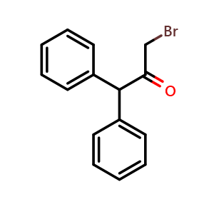 Chemical structure of 3-Bromo-1,1-diphenylacetone , CAS 33609-25-5, AChemBlock S86819