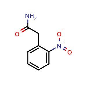 Chemical structure of 2-(2-Nitrophenyl)acetamide , CAS 31142-60-6, AChemBlock S86822