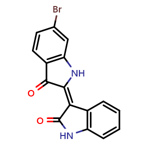 Chemical structure of 6'-Bromoindirubin , CAS 200273-66-1, AChemBlock S86835