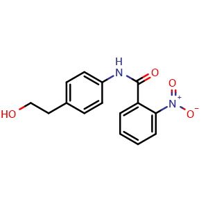 Chemical structure of 2-nitro-N-[4-(2-hydroxyethyl)phenyl]benzamide , CAS 1292803-53-2, AChemBlock S86856