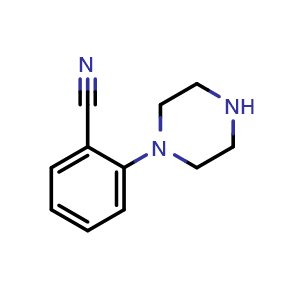 Chemical structure of 1-(2-Cyanophenyl)piperazine , CAS 111373-03-6, AChemBlock S86863