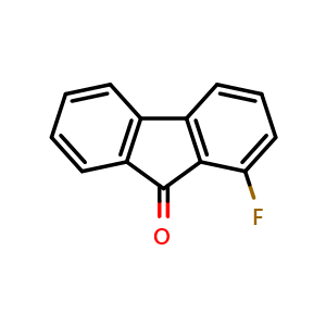 Chemical structure of 1-fluoro-9H-fluoren-9-one , CAS 1514-16-5, AChemBlock S86954