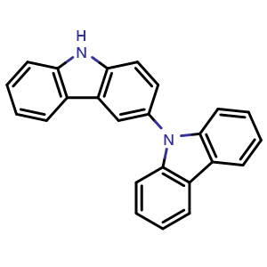 Chemical structure of 9H-3,9'-bicarbazole , CAS 18628-07-4, AChemBlock S86963