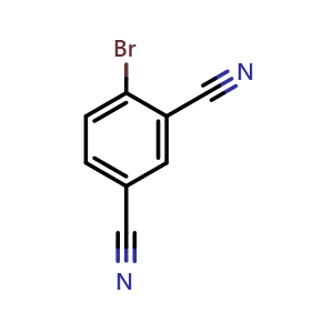 Chemical structure of 4-bromoisophthalonitrile , CAS 22433-89-2, AChemBlock S86970