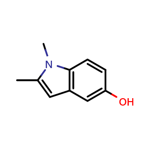 Chemical structure of 1,2-dimethyl-1H-indol-5-ol , CAS 25888-06-6, AChemBlock S86972