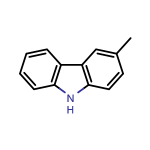 Chemical structure of 3-methyl-9H-carbazole , CAS 4630-20-0, AChemBlock S86985