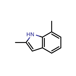 Chemical structure of 2,7-dimethyl-1H-indole , CAS 5621-13-6, AChemBlock S86990