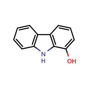 Chemical structure of 9H-carbazol-1-ol , CAS 61601-54-5, AChemBlock S86997