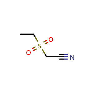Chemical structure of 2-(ethylsulfonyl)acetonitrile , CAS 13654-62-1, AChemBlock S87027