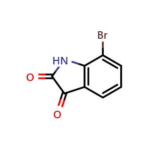 Chemical structure of 7-bromoindoline-2,3-dione , CAS 20780-74-9, AChemBlock S87034