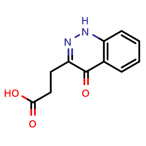Chemical structure of 3-(4-oxo-1,4-dihydrocinnolin-3-yl)propanoic acid , CAS 55974-85-1, AChemBlock S87139