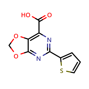 5-(thiophen-2-yl)-[1,3]dioxolo[4,5-d]pyrimidine-7-carboxylic acid