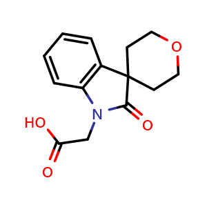 2-(2-oxo-2',3',5',6'-tetrahydrospiro[indoline-3,4'-pyran]-1-yl)acetic acid