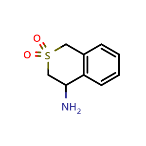 Chemical structure of 4-aminoisothiochromane 2,2-dioxide , CAS 916420-33-2, AChemBlock S87165