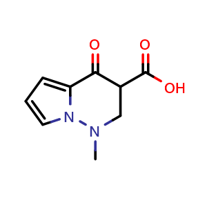 Chemical structure of 1-methyl-4-oxo-1,2,3,4-tetrahydropyrrolo[1,2-b]pyridazine-3-carboxylic acid , CAS 2751581-19-6, AChemBlock S87182