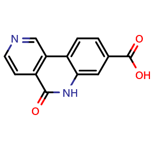 Chemical structure of 5-oxo-5,6-dihydrobenzo[c][2,6]naphthyridine-8-carboxylic acid , CAS 1009820-31-8, AChemBlock S87203