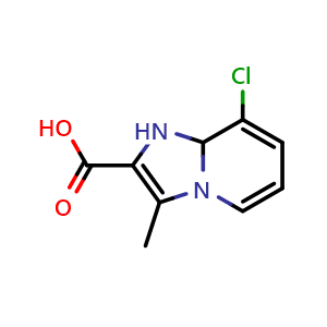 Chemical structure of 8-chloro-3-methyl-1,8a-dihydroimidazo[1,2-a]pyridine-2-carboxylic acid , AChemBlock S87206