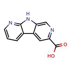 Chemical structure of 9H-pyrrolo[2,3-b:5,4-c']dipyridine-6-carboxylic acid , CAS 946051-64-5, AChemBlock S87207
