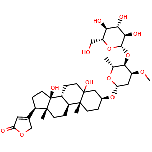 Chemical structure of Periplocin , CAS 13137-64-9, AChemBlock S87254