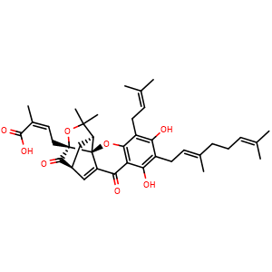 Chemical structure of Gambogenic acid , CAS 173932-75-7, AChemBlock S87262
