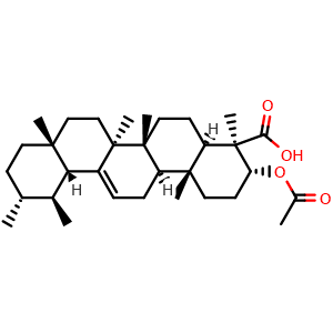 Chemical structure of Acetyl-beta-boswellic acid , CAS 5968-70-7, AChemBlock S87287
