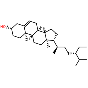 Chemical structure of (-)-beta-Sitosterol , CAS 83-46-5, AChemBlock S87293