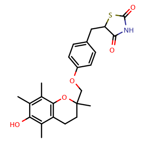 Chemical structure of Troglitazone , CAS 97322-87-7, AChemBlock S87327