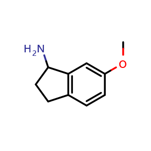 Chemical structure of 6-methoxy-2,3-dihydro-1H-inden-1-amine , CAS 103028-81-5, AChemBlock S87335