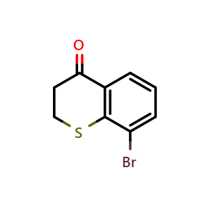 Chemical structure of 8-bromothiochroman-4-one , CAS 1097803-59-2, AChemBlock S87372