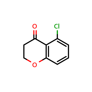Chemical structure of 5-chlorochroman-4-one , CAS 1199782-82-5, AChemBlock S87417
