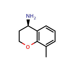 Chemical structure of (R)-8-methylchroman-4-amine , CAS 1213065-29-2, AChemBlock S87434