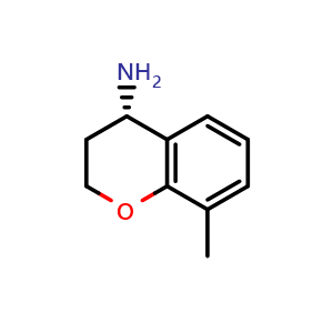 Chemical structure of (S)-8-methylchroman-4-amine , CAS 1213596-97-4, AChemBlock S87449