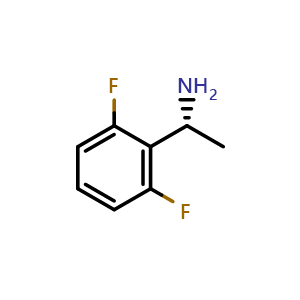 Chemical structure of (R)-1-(2,6-difluorophenyl)ethan-1-amine , CAS 1217453-91-2, AChemBlock S87453