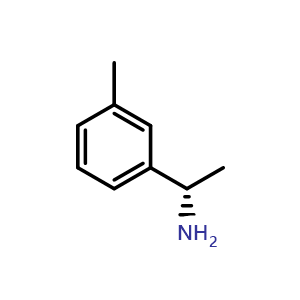 Chemical structure of (S)-1-(m-tolyl)ethan-1-amine , CAS 138457-18-8, AChemBlock S87577