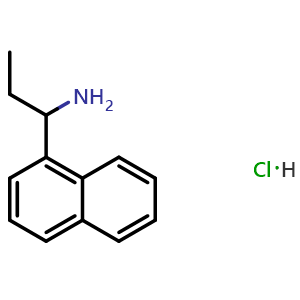 Chemical structure of 1-(naphthalen-1-yl)propan-1-amine hydrochloride , CAS 149854-36-4, AChemBlock S87648