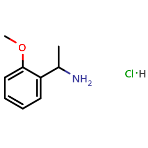 Chemical structure of 1-(2-methoxyphenyl)ethan-1-amine hydrochloride , CAS 17087-50-2, AChemBlock S87674